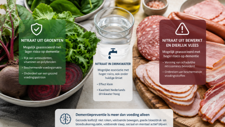 Nitraat uit groenten mogelijk geassocieerd met lager risico op dementie, maar niet alle nitraatbronnen lijken gelijk